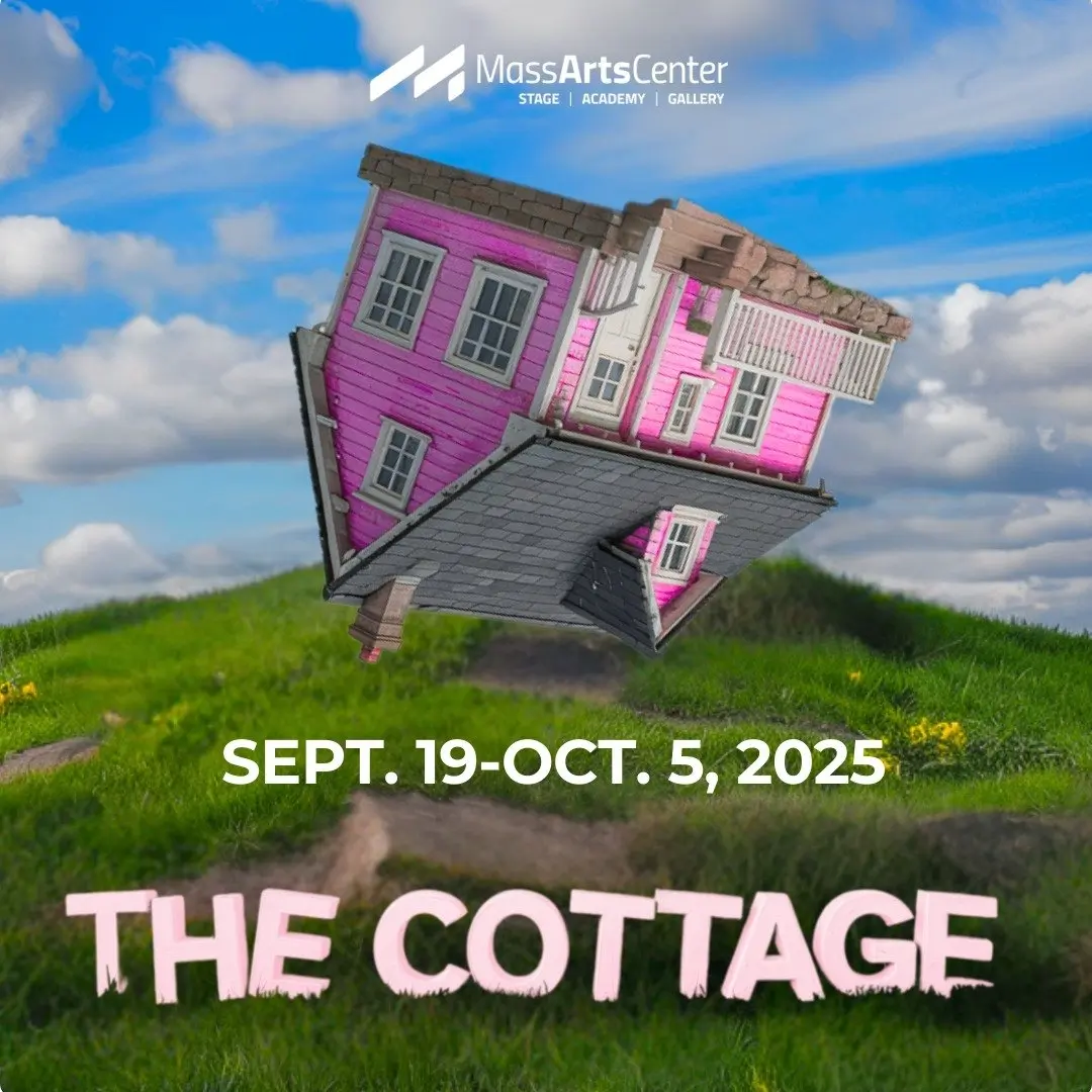 The Cottage graphic for show at the Mass Arts Center