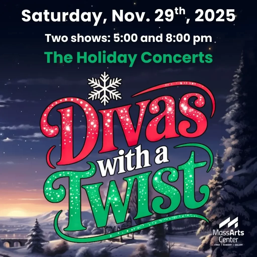 Divas With A Twist holiday shows graphic for 2025
