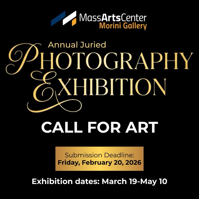 Photography exhibition call for art deadline is Feb. 20th.