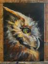 Great Horned Owl, Sherry Senecal, Acrylic, 6 x 8 in frame, $75